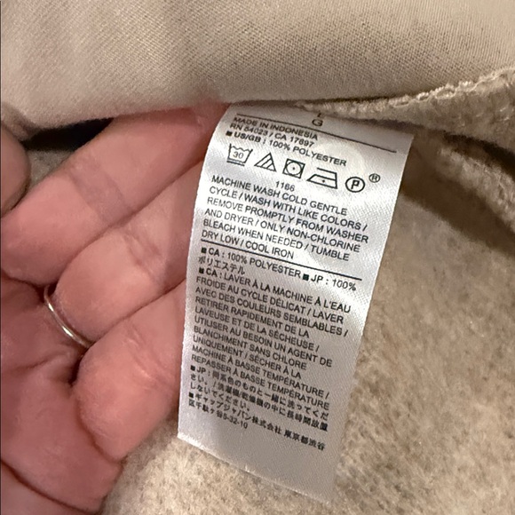 Banana Republic Tan Solid Shacket Llama Hair Tan Oversized Utility Jacket NWT Lg - Picture 5 of 5